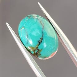 5.3Ct Натуральная голубая Бирюза 14*10.2мм овал (не прессованная) 5.3Ct Натуральная голубая Бирюза 14*10.2мм овал (не прессованная)