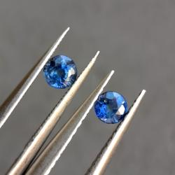 0.38Ct Пара Натуральних синіх сапфірів Royal blue 3.3мм