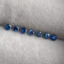 0.34Ct Натуральні Royal Blue сапфіри 2.2мм (7шт)