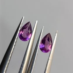 0.53Ct Натуральный Малави Гранат пара 5*3мм груша