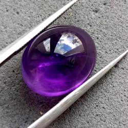 3.5Ct Натуральний Болівійський Аметист 11*9мм овал кабошон 