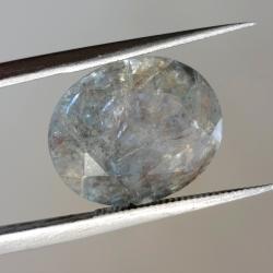 3.52Ct Натуральний сірий Аквамарин 3.52Ct 11.2*9.2мм овал 3.52Ct Натуральний сірий Аквамарин 3.52Ct 11.2*9.2мм овал