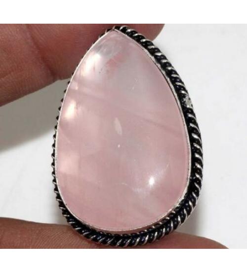 купить кольцо с розовым кварцем