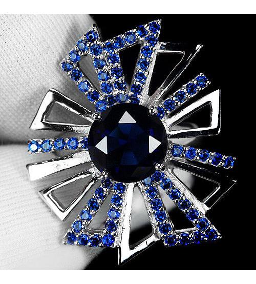 серебряное кольцо с камнем нано сапфир купить в Киеве