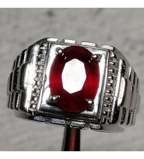срібний перстень з рубіном ціна