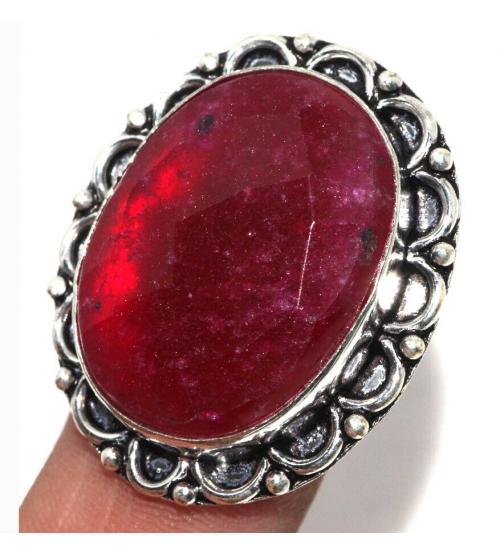 кольцо с индийским рубином цена