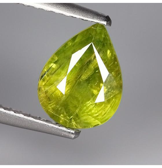 1.6CT НАТУРАЛЬНЫЙ СФЕН (ТИТАНИТ) 8.7*6.7ММ ГРУША - Высокое качество. Доставка по Украине.