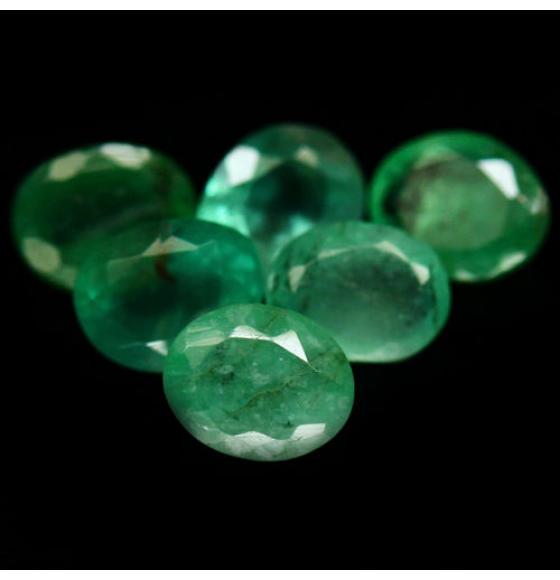 6.27CT 10ШТ ПРИРОДНЫЙ ИЗУМРУД 5.2*4.2ММ - Высокое качество. Доставка по Украине.