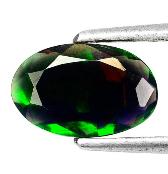 0.72CT УНИКАЛЬНЫЙ ЧЕРНЫЙ ОПАЛ МУЛЬТИЦВЕТ
