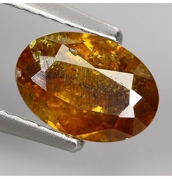 1.46CT ПРИРОДНЫЙ Янтарно-желтый СФАЛЕРИТ 8.3*5.7ММ (Сертификат)