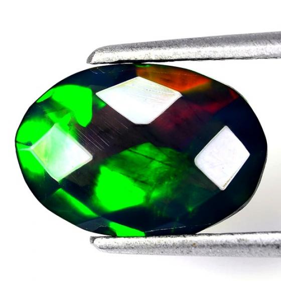 2.09CT ЧЕРНЫЙ ОПАЛ ЧЕКАНКА ЭФИОПИЯ