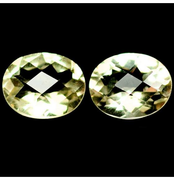 4.54Ct ПАРА ЛИМОННЫХ КВАРЦЕВ 