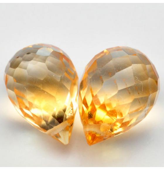 4.0CT НАТУРАЛЬНЫЙ ЦИТРИН (ПАРА) БРИОЛЕТ