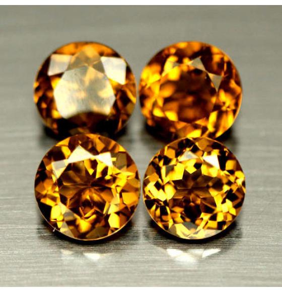 7.4Ct ПРИРОДНЫЙ РАУХТОПАЗ 8мм круг (цена за 1шт))