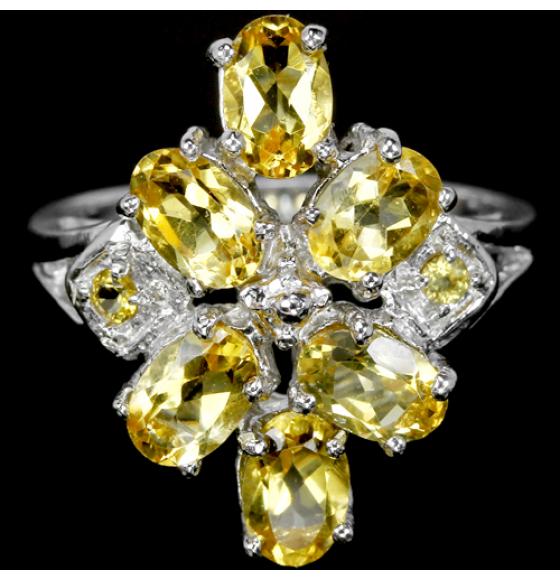 СЕРЕБРЯНОЕ КОЛЬЦО С ЦИТРИНОМ “ЭЛЛАДА” 18Р