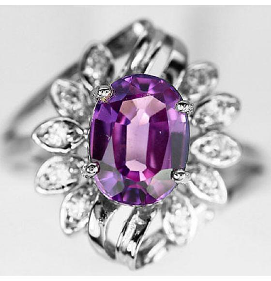 СЕРЕБР. КОЛЬЦО С АМЕТИСТОМ ОДРИ 16.5Р