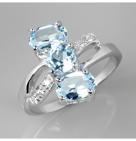 СЕРЕБРЯНОЕ КОЛЬЦО С ТОПАЗОМ ICE 20Р