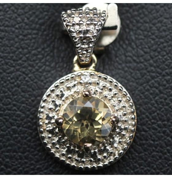 СЕРЕБРЯНЫЙ КУЛОН С ЦИТРИНОМ