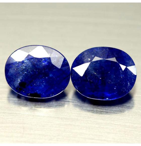 10.2Ct ПАРА САПФИРОВ 10.8*8.8мм - Высокое качество. Доставка по Украине.