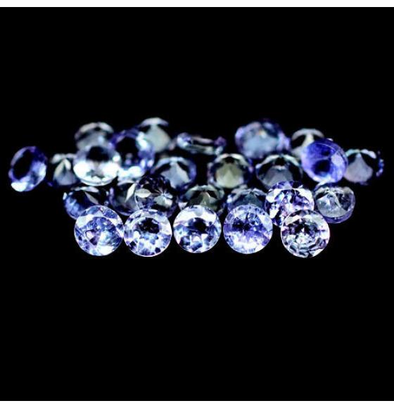3.0Ct НАТУРАЛЬНЫЙ ТАНЗАНИТ 3*3мм 26шт - Высокое качество. Доставка по Украине.