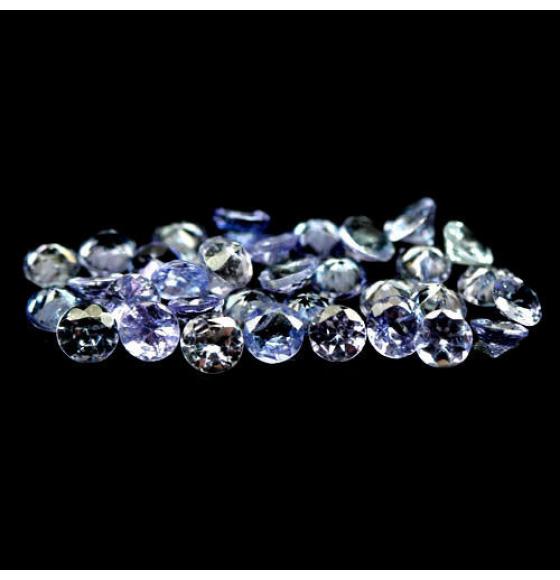 3.15Ct 34шт НАТУРАЛЬНЫЙ ТАНЗАНИТ 2.8-3.0мм круг - Высокое качество. Доставка по Украине.