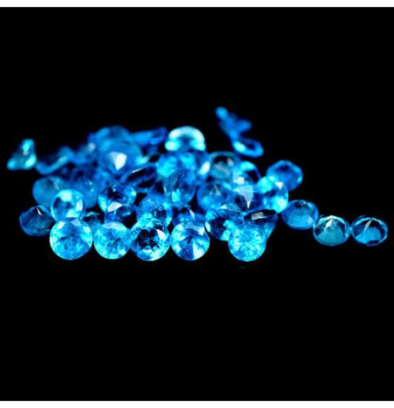 3.37Ct 39шт ПРИРОДНЫХ ГОЛУБЫХ АПАТИТОВ 2.5ММ