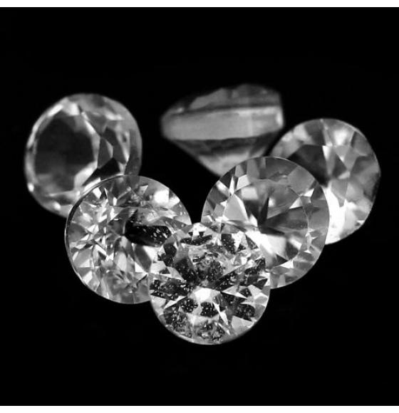 5.13Ct 37шт НАТУРАЛЬНЫЙ БЕЛЫЙ ТОПАЗ 3.0-3.3мм - Высокое качество. Доставка по Украине.