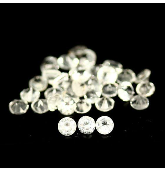 4.98Ct 34шт НАТУРАЛЬНЫЙ БЕЛЫЙ ТОПАЗ 3мм - Высокое качество. Доставка по Украине.