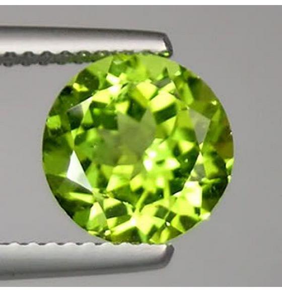 0.6Ct ПРИРОДНЫЙ ПЕРИДОТ 5мм (круглый) - цена за 1шт - Высокое качество. Доставка по Украине.