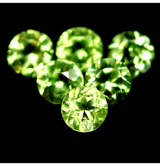 0.04Ct НАТУРАЛЬНЫЙ ПЕРИДОТ (ХРИЗОЛИТ) 2мм круглый -Цена за 1шт