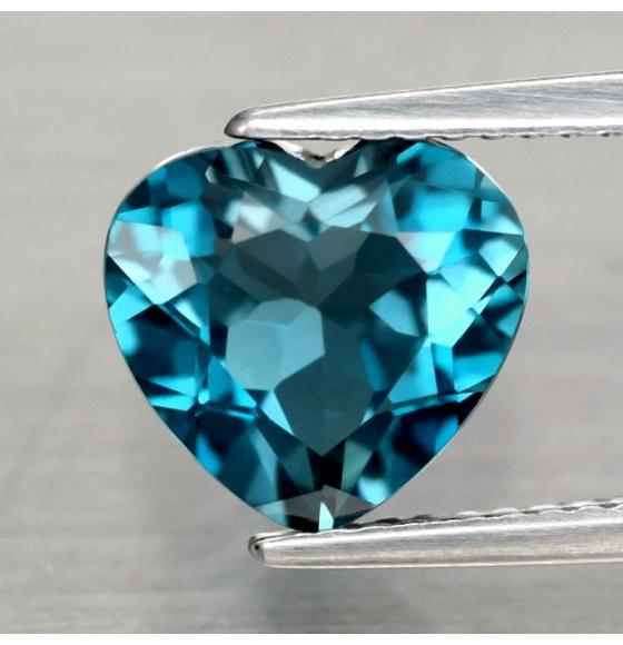 1.86Ct НАТУРАЛЬНЫЙ LONDON ТОПАЗ 7.5мм (сердце)