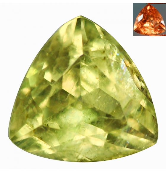 1.93Ct НАТУРАЛЬНЫЙ СУЛТАНИТ (ДИАСПОР) 8мм триллион