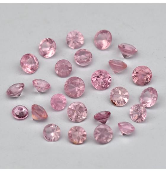 2.0Ct КОМПЛЕКТ из 25 КАМНЕЙ НАТУРАЛЬНАЯ РОЗОВАЯ ШПИНЕЛЬ 2.2-2.8мм
