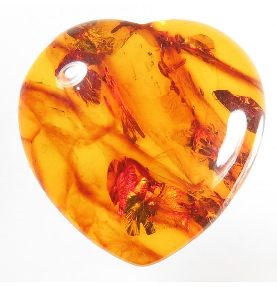 9.6CT НАТУРАЛЬНЫЙ БАЛТИЙСКИЙ ЯНТАРЬ 20*20мм сердце