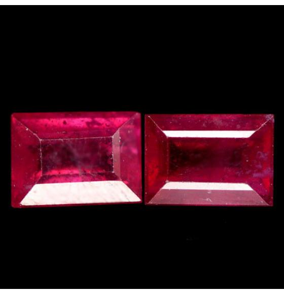 3.64Ct НАТУРАЛЬНЫЙ РУБИН пара 7*5мм (багет)