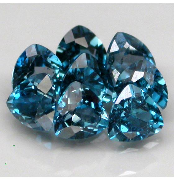 0.63Ct Натуральный Лондон топаз 5мм триллион (цена за 1шт)