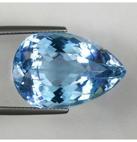 6.47Ct Крупный Sky blue топаз груша 15*10мм