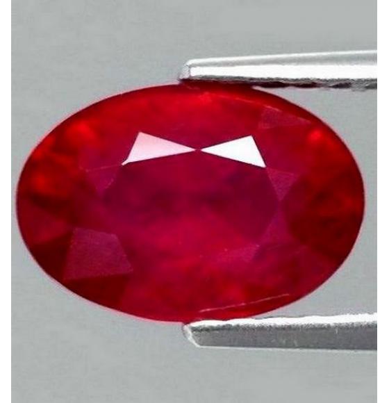 1.4Ct Натуральный рубин 7*5мм овальной огранки