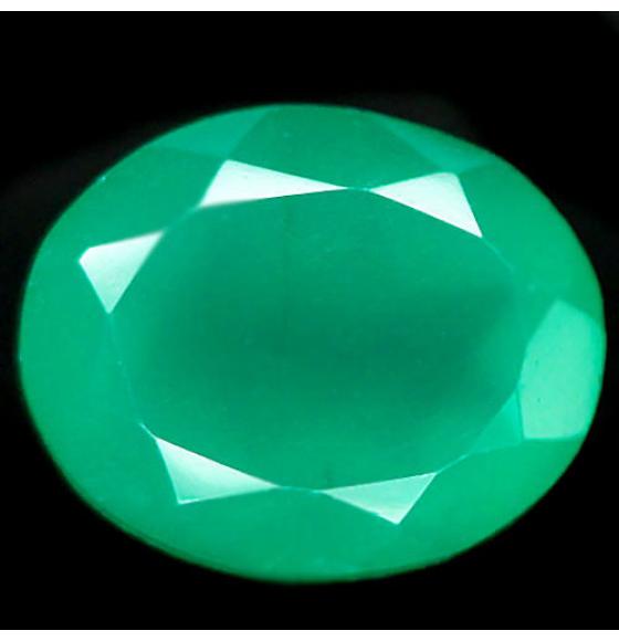 2.33Ct Натуральный зеленый агат овал 8*10мм