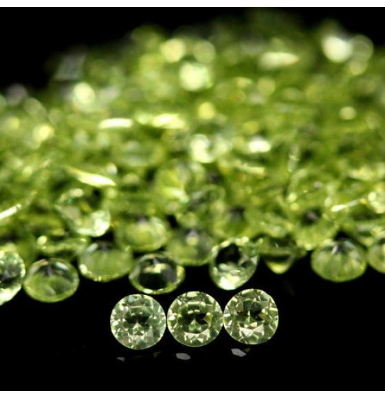 0.02Ct Драгоценный камень Хризолит (Перидот) 1.7мм круг (цена за 1шт)
