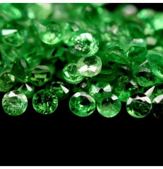 0.015Ct Натуральный цаворит гранат 1мм (цена за 1шт)