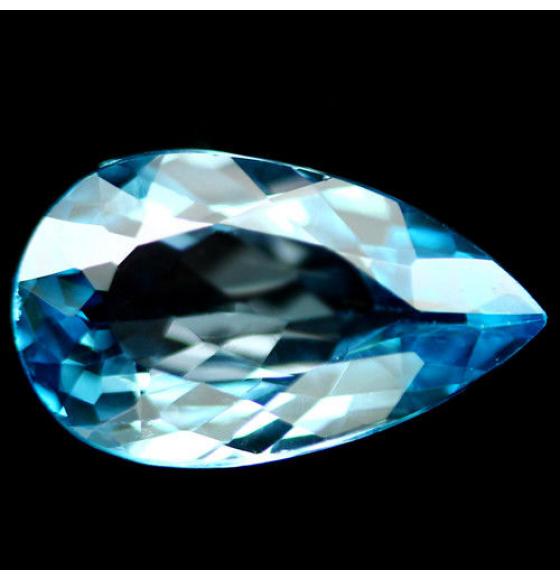 6.19Ct Натуральный Sky Blue топаз 15*10мм груша