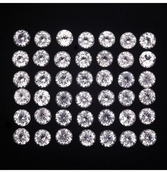 0.006Ct Натуральный белый топаз 1мм (цена за 1шт)