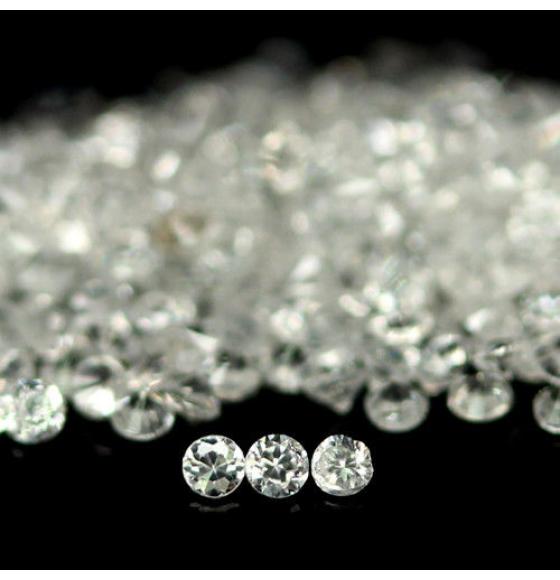 0.007Ct Натуральный белый циркон 1мм (цена за 1шт)