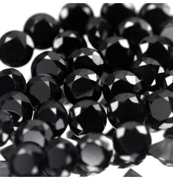 0.06Ct Натуральная черная шпинель 1.5мм (цена за 1шт)
