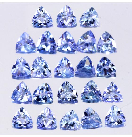 0.14Ct Натуральный танзанит 3.5мм триллион (цена за 1шт)