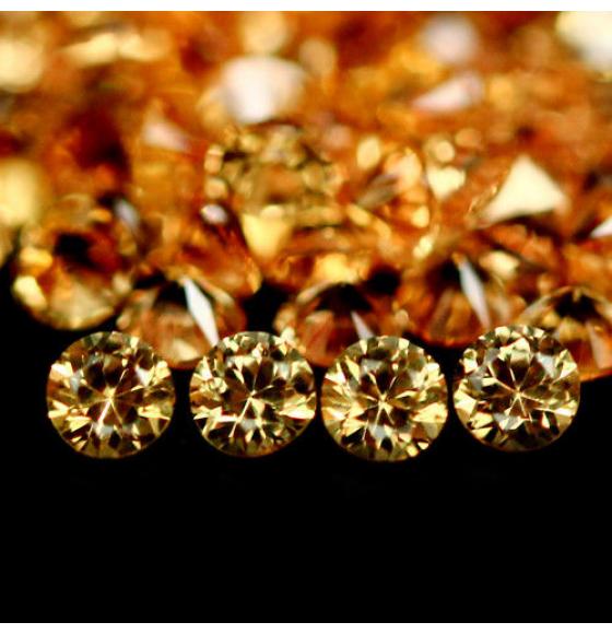 0.03Ct Натуральный золотисто-желтый сапфир 1.8мм (цена за 1шт)