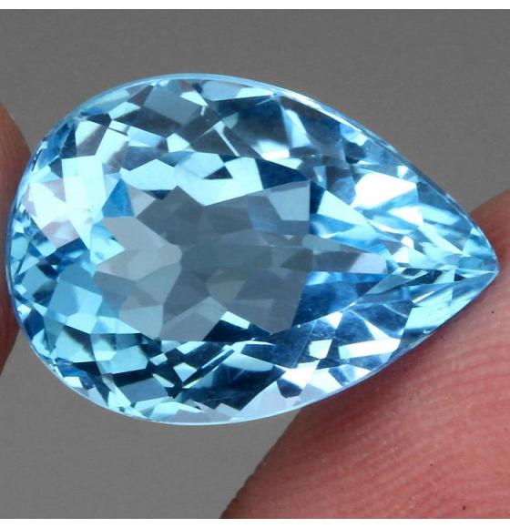 10.72Ct Крупный Натуральный топаз груша 12*16мм