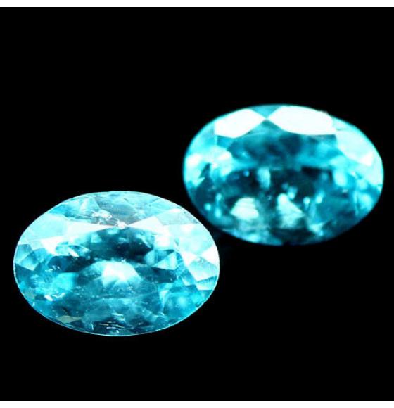 1.65Ct Натуральный голубой апатит 7*5мм овал (пара)