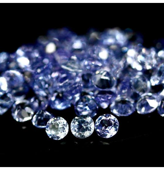 0.07Ct Натуральный камень танзанит 2.5мм (цена за 1шт)